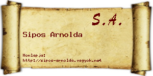 Sipos Arnolda névjegykártya