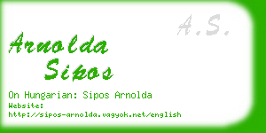 arnolda sipos business card